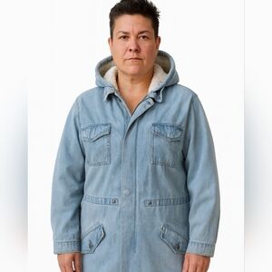 Jackson denim‎ unlined Universal hooded anorak/ coat L/XL or ip